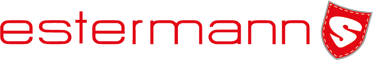 logo estermanns schild rot ohne Hintergrund
